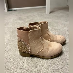 Pink Suede/Glitter Boots